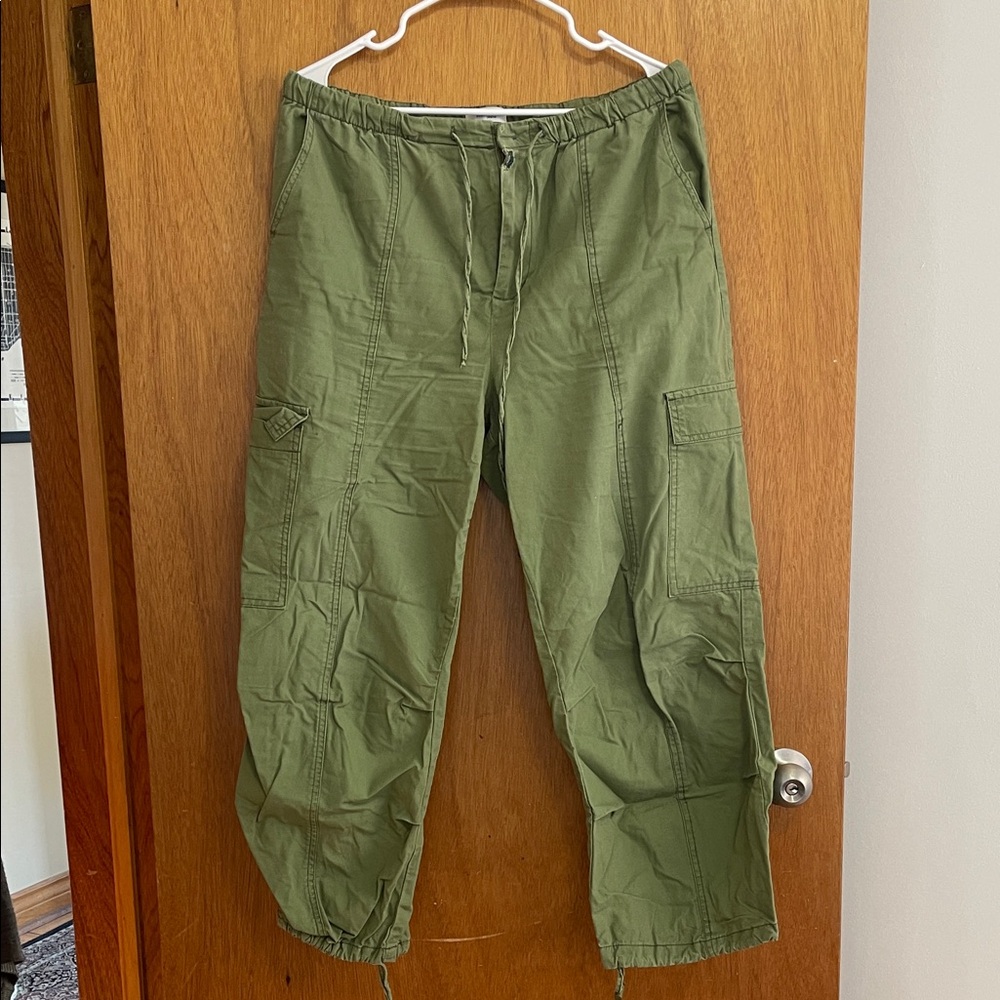 Kenzie Sage Green Cargo Joggers